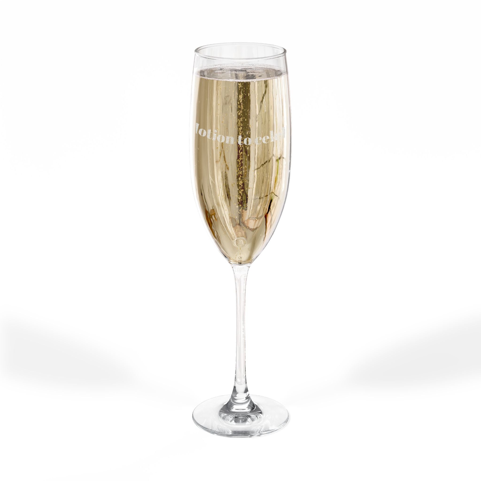 Motion to Celebrate: Engraved 8oz Champagne Flute — Grad Gift